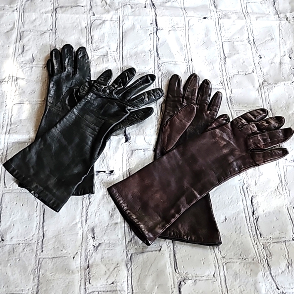 Vintage Leather Gloves 2 pairs!!!